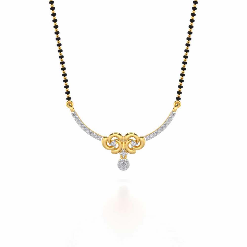 Aarna Silver Mangalsutra - Yellow Gold - Image 3