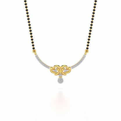Aarna Silver Mangalsutra - Yellow Gold - Image 3