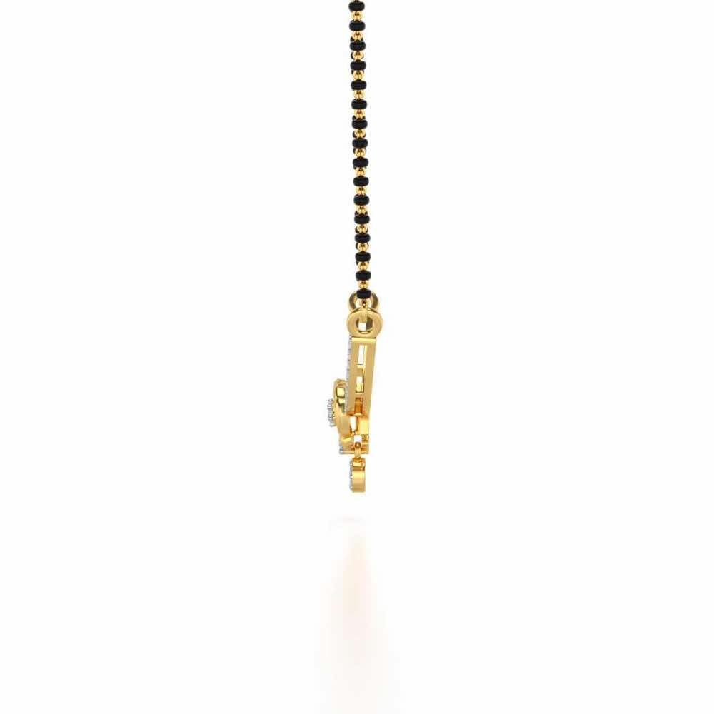 Aarna Silver Mangalsutra - Yellow Gold - Image 4
