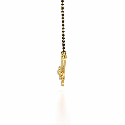 Aarna Silver Mangalsutra - Yellow Gold - Image 4