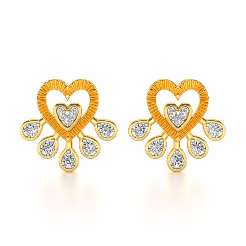 Aashi Silver Earrings - Yellow Gold - Image 1