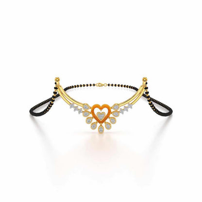 Aashi Silver Mangalsutra - Yellow Gold - Image 1