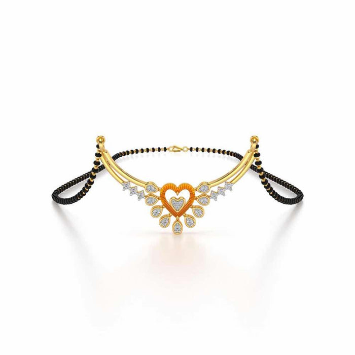 Aashi Silver Mangalsutra - Yellow Gold - Image 1