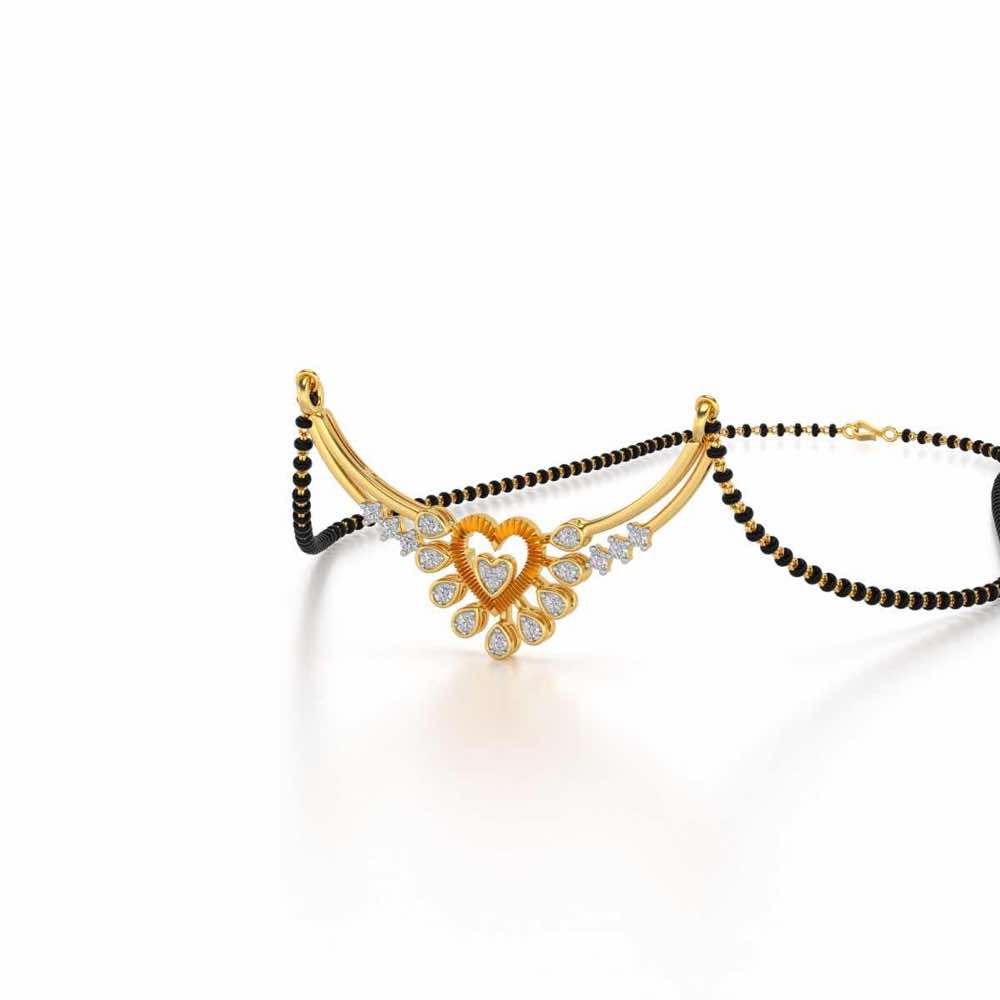 Aashi Silver Mangalsutra - Yellow Gold - Image 2