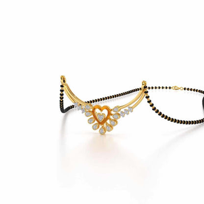 Aashi Silver Mangalsutra - Yellow Gold - Image 2