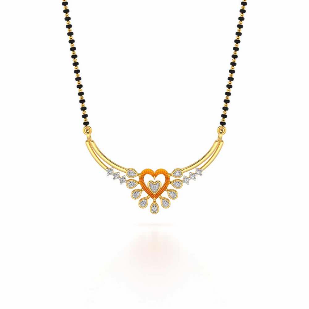 Aashi Silver Mangalsutra - Yellow Gold - Image 3