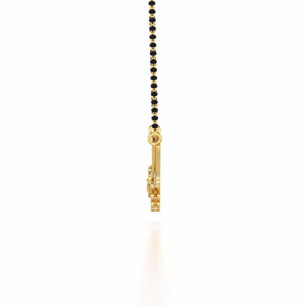 Aashi Silver Mangalsutra - Yellow Gold - Image 4