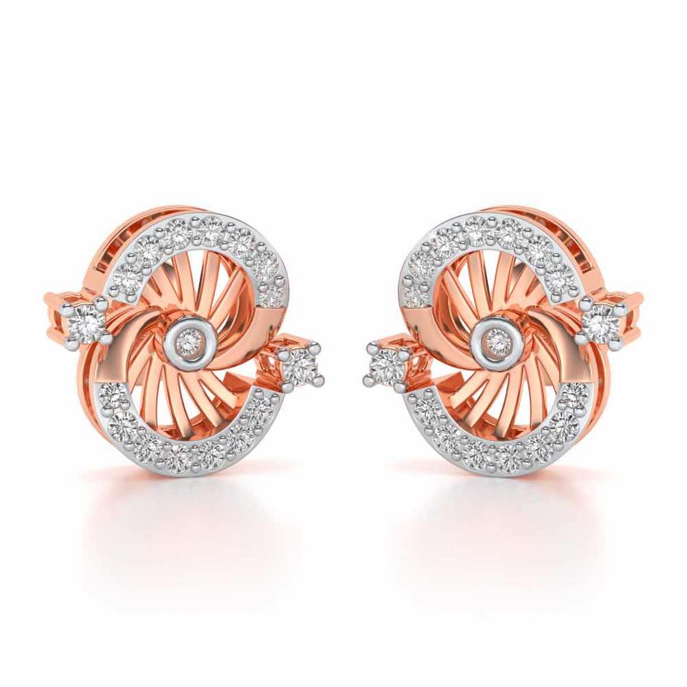 Aashni Silver Earrings - Rose Gold - Image 1