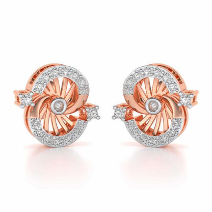 Aashni Silver Earrings - Rose Gold - Image 1