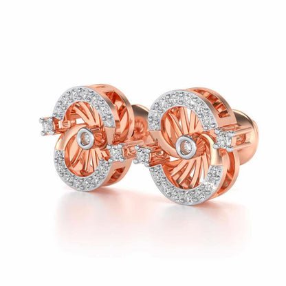 Aashni Silver Earrings - Rose Gold - Image 2
