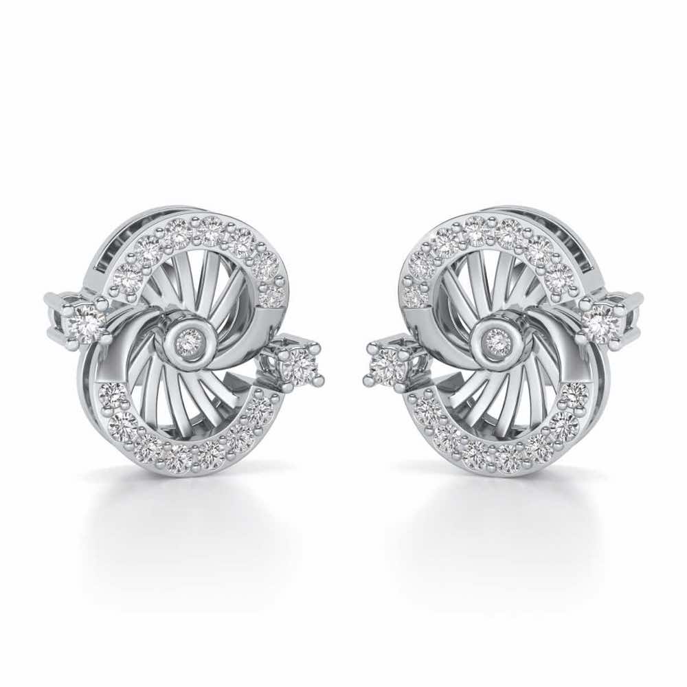 Aashni Silver Earrings - White Gold - Image 1