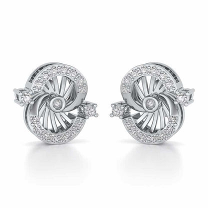 Aashni Silver Earrings - White Gold - Image 1