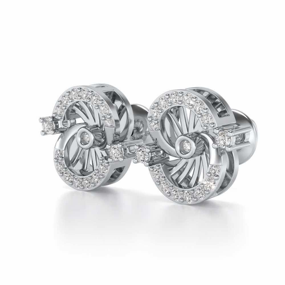 Aashni Silver Earrings - White Gold - Image 2