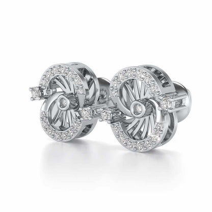 Aashni Silver Earrings - White Gold - Image 2