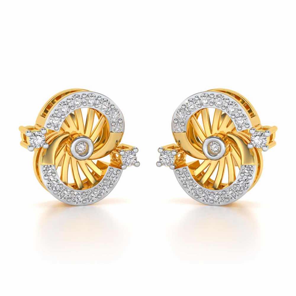 Aashni Silver Earrings - Yellow Gold - Image 1