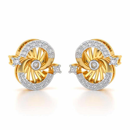 Aashni Silver Earrings - Yellow Gold - Image 1