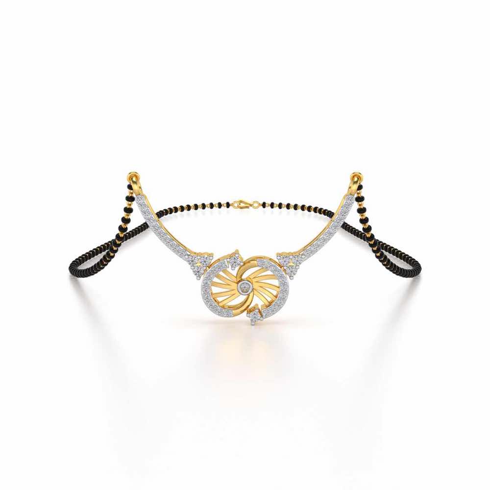 Aashni Silver Mangalsutra - Yellow Gold - Image 1