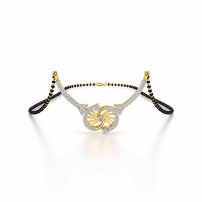 Aashni Silver Mangalsutra - Yellow Gold - Image 1