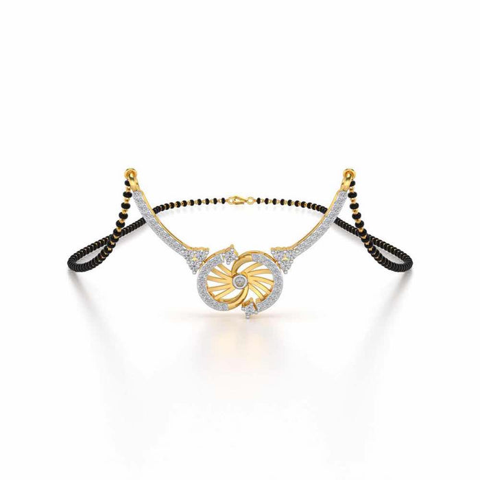 Aashni Silver Mangalsutra - Yellow Gold - Image 1