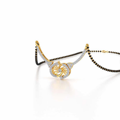 Aashni Silver Mangalsutra - Yellow Gold - Image 2