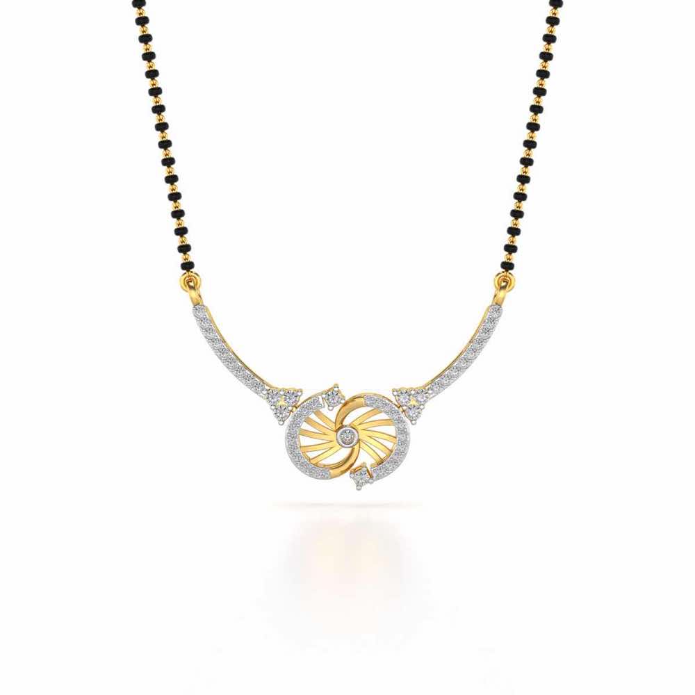 Aashni Silver Mangalsutra - Yellow Gold - Image 3