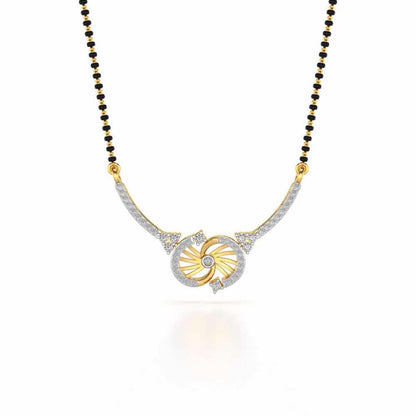 Aashni Silver Mangalsutra - Yellow Gold - Image 3