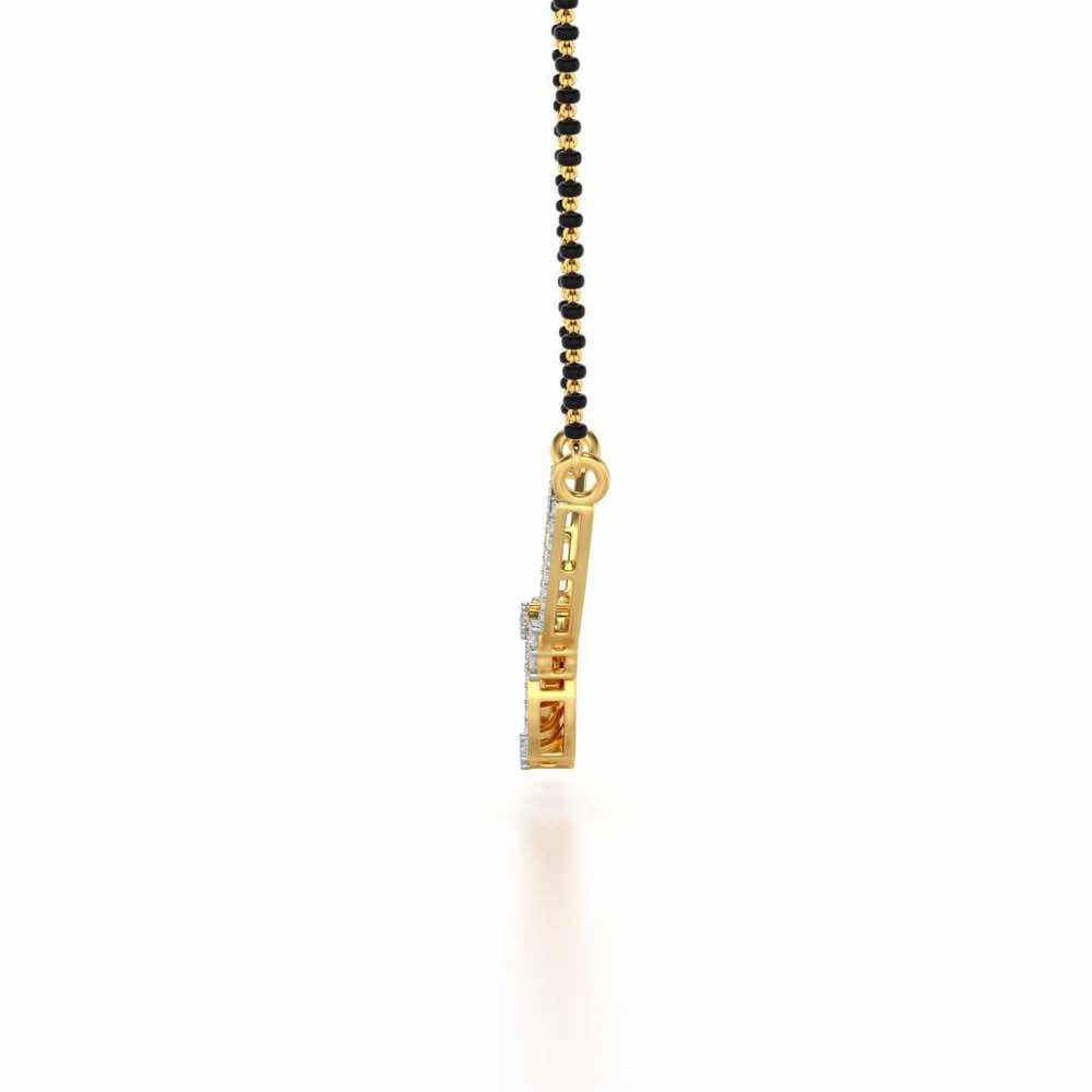 Aashni Silver Mangalsutra - Yellow Gold - Image 4
