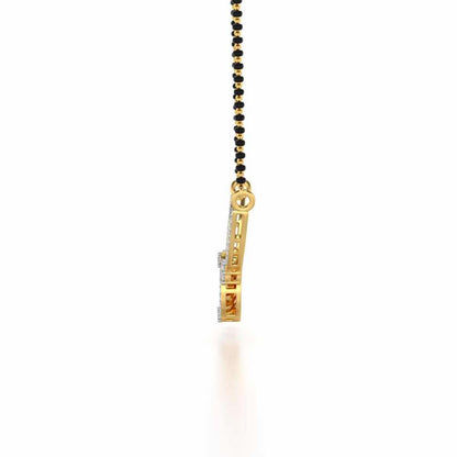 Aashni Silver Mangalsutra - Yellow Gold - Image 4