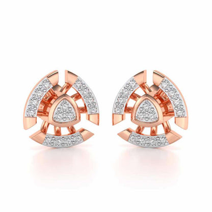 Aashtha Silver Earrings - Rose Gold - Image 1