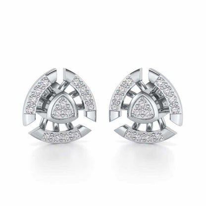 Aashtha Silver Earrings - White Gold - Image 1