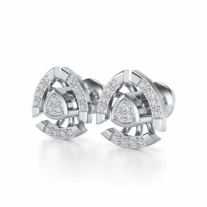 Aashtha Silver Earrings - White Gold - Image 2