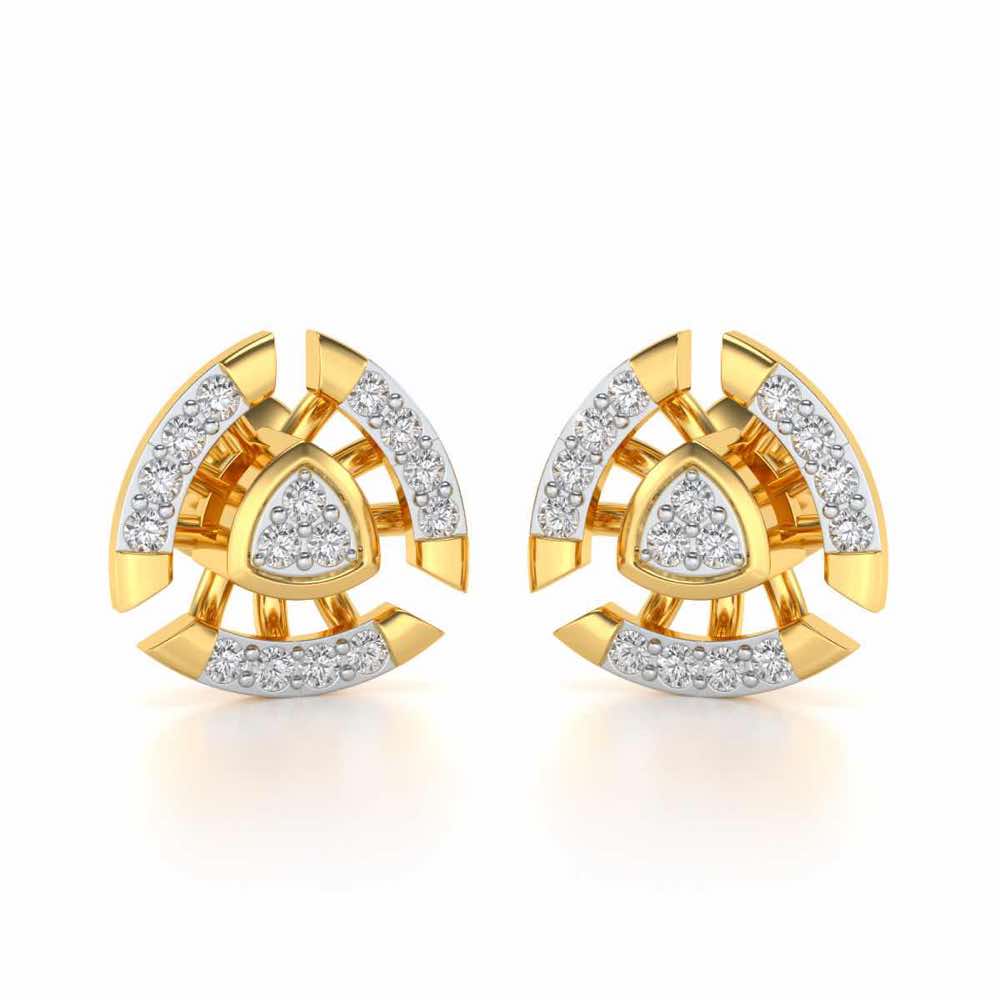 Aashtha Silver Earrings - Yellow Gold - Image 1