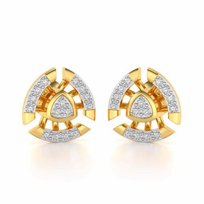 Aashtha Silver Earrings - Yellow Gold - Image 1