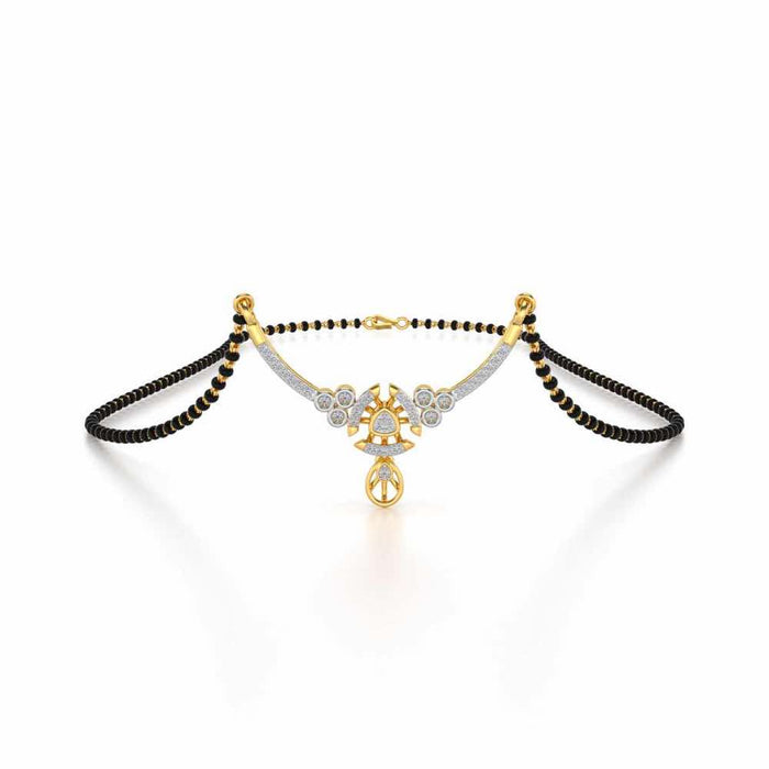 Aashtha Silver Mangalsutra - Yellow Gold - Image 1
