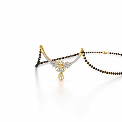 Aashtha Silver Mangalsutra - Yellow Gold - Image 2
