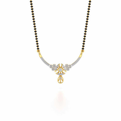 Aashtha Silver Mangalsutra - Yellow Gold - Image 3