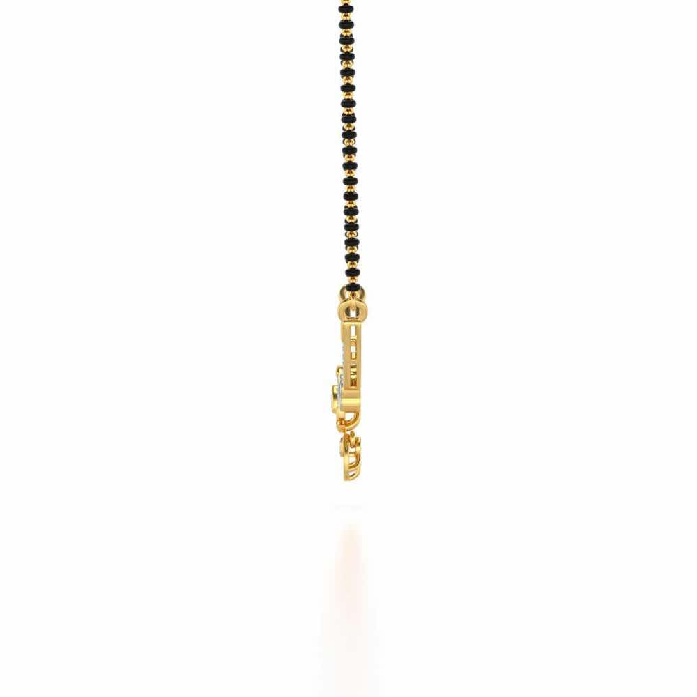 Aashtha Silver Mangalsutra - Yellow Gold - Image 4