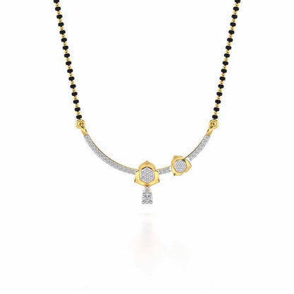 Abeedha Silver Mangalsutra - Yellow Gold - Image 3