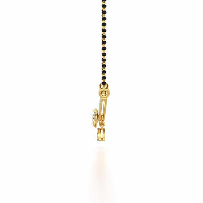 Abeedha Silver Mangalsutra - Yellow Gold - Image 4