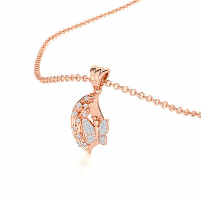 Abhilasha Silver Pendant - Rose Gold - Image 2