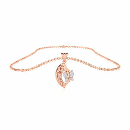 Abhilasha Silver Pendant - Rose Gold - Image 3