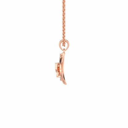 Abhilasha Silver Pendant - Rose Gold - Image 4