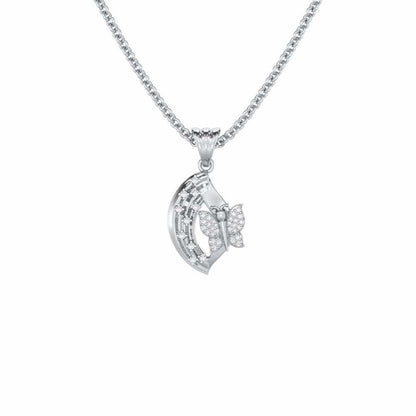 Abhilasha Silver Pendant - White Gold - Image 1