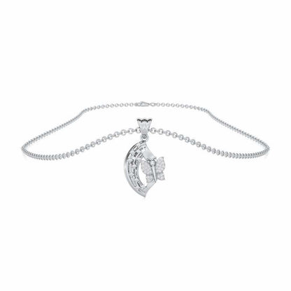 Abhilasha Silver Pendant - White Gold - Image 3