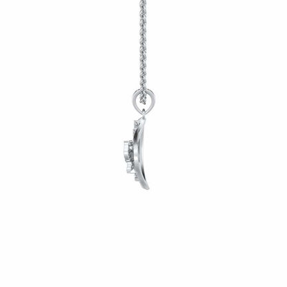 Abhilasha Silver Pendant - White Gold - Image 4