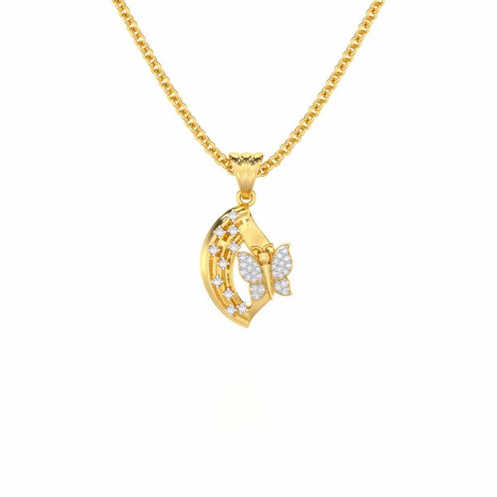 Abhilasha Silver Pendant - Yellow Gold - Image 1