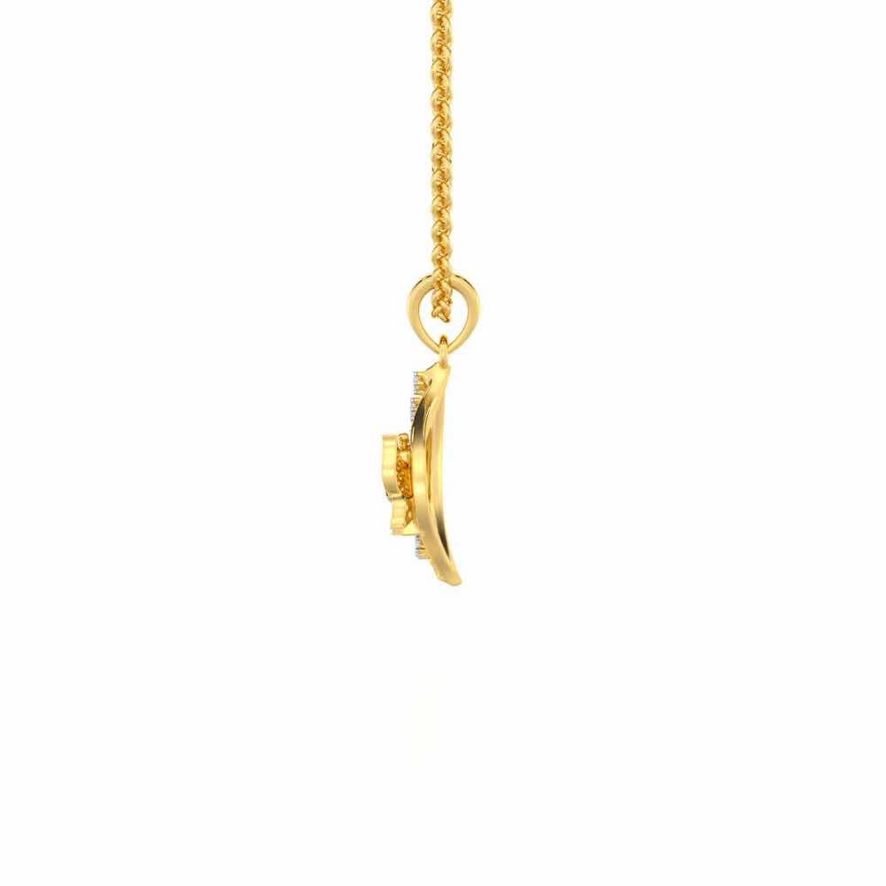 Abhilasha Silver Pendant - Yellow Gold - Image 4
