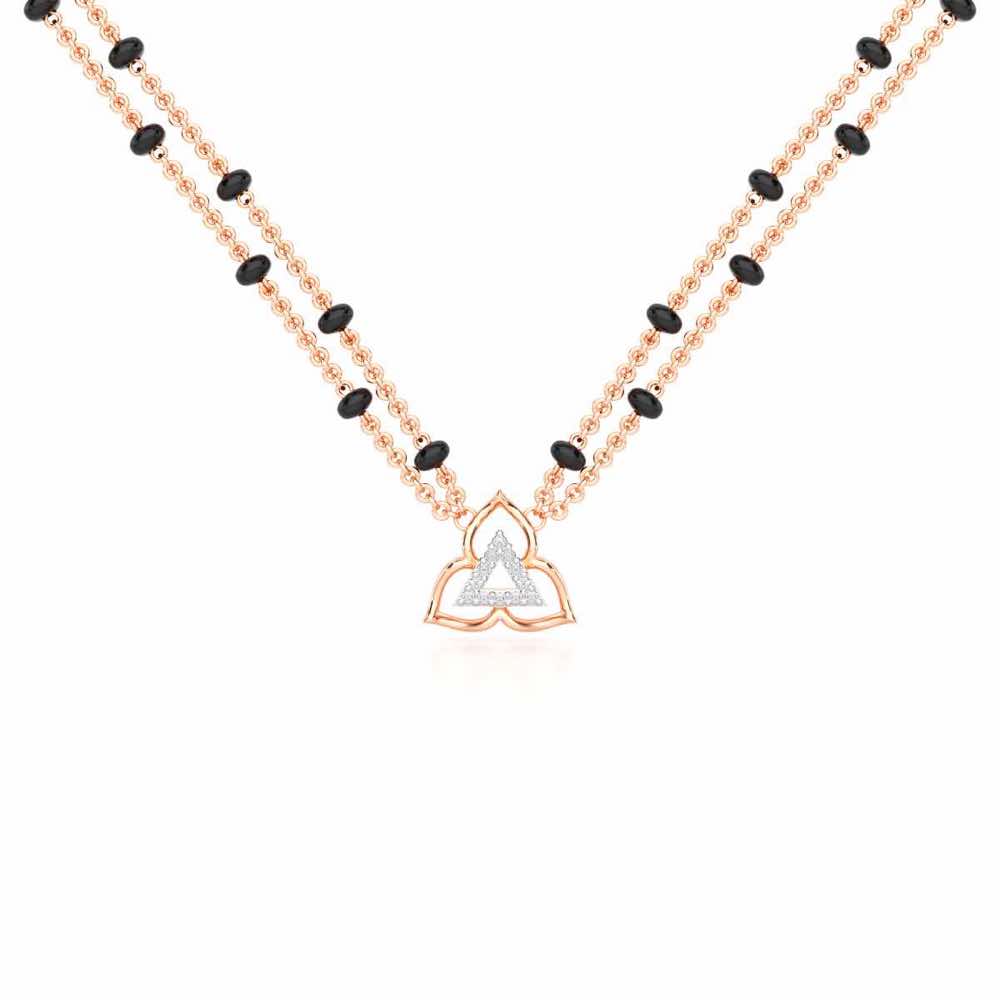 Abhinandan Silver Mangalsutra - Rose Gold - Image 1