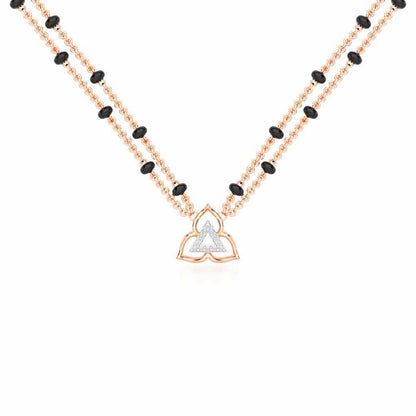 Abhinandan Silver Mangalsutra - Rose Gold - Image 1