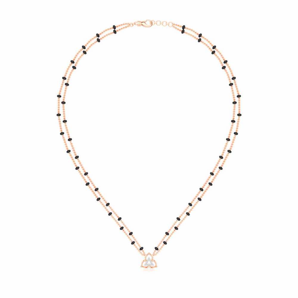 Abhinandan Silver Mangalsutra - Rose Gold - Image 3